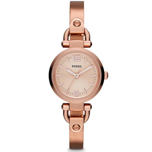 Fossil BQ3268 Georgia Mini Rose-Tone Stainless Steel Watch - Picture 1 of 7